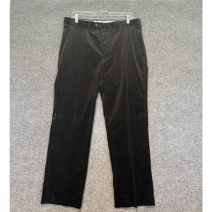 Faconnable Pants‎ Mens 34 Black Corduroy Chinos Straight Leg Retro Casual Work